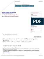 Interpretación Del Test de Chi-Cuadrado (X ) en Investigación Pediátrica PDF