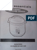 Cooks Essentials 99700 Pressure Cooker Manual