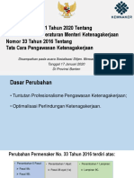 Sosialisasi Permenaker No. 01 Tahun 2020 PDF