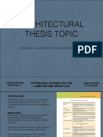 Architectural Thesis Topic Affordable Ho PDF