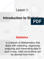 Introduction To Statistics