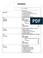 Evaluations 8th Grade