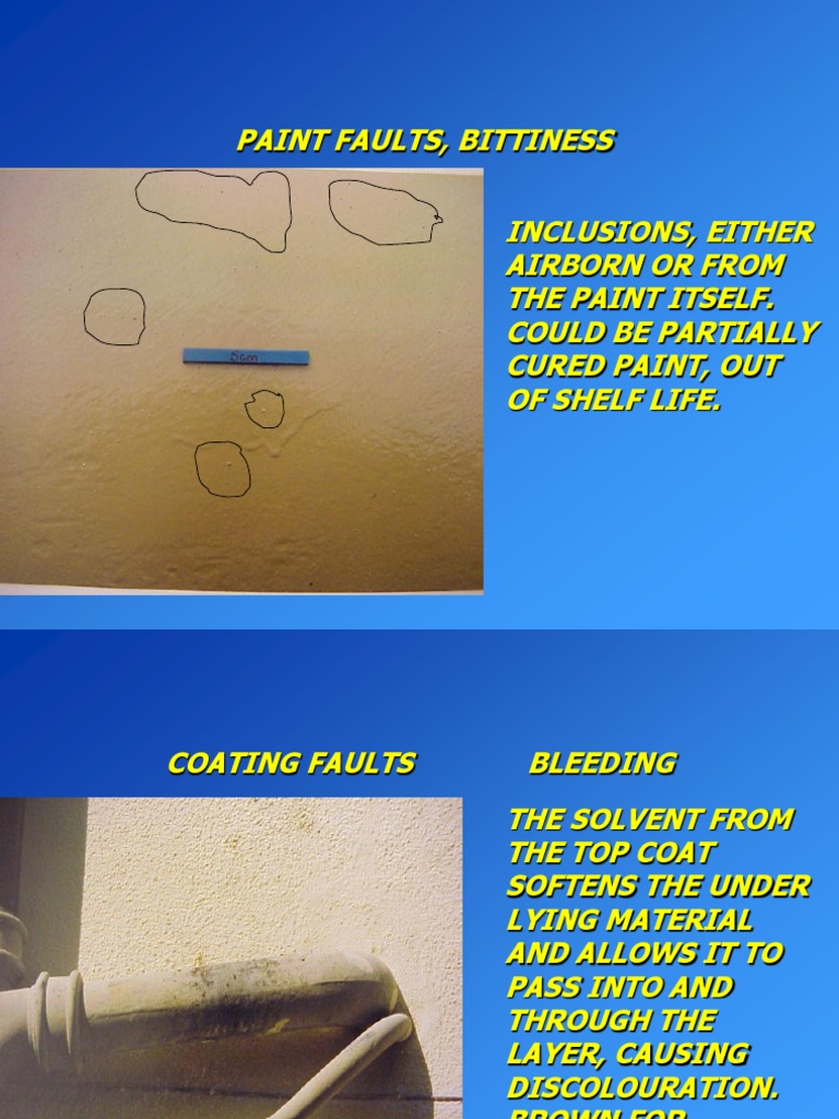 Paint Defects: Bittiness and Bleeding | PDF | Technology & Engineering