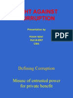 Fight Against Corruption: Presentation by Hasan Iqbal Roll # 4557 CMA