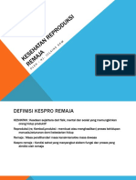 Kesehatan Reproduksi Remaja