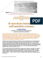 TropeaMagazine - Il sacerdozio femminile nell'antichità cristiana di Giorgio Otranto