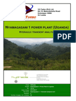 Hydraulic transient analysis report for Nyamagasani 1 HEPP in Uganda