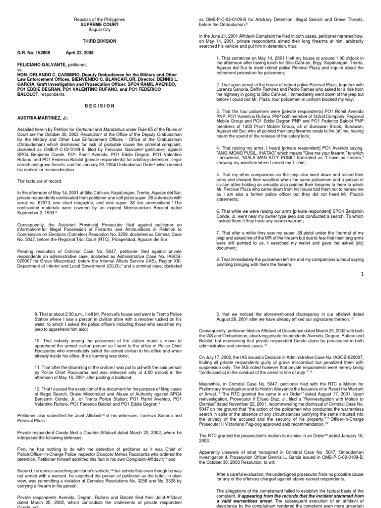 Supreme Court Ruling on Police Misconduct | PDF