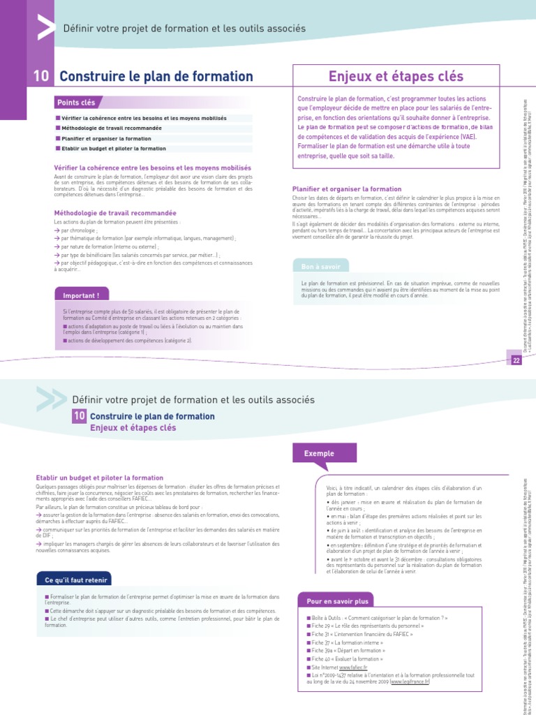 Construire un plan de formation efficace | PDF | Budget | Business