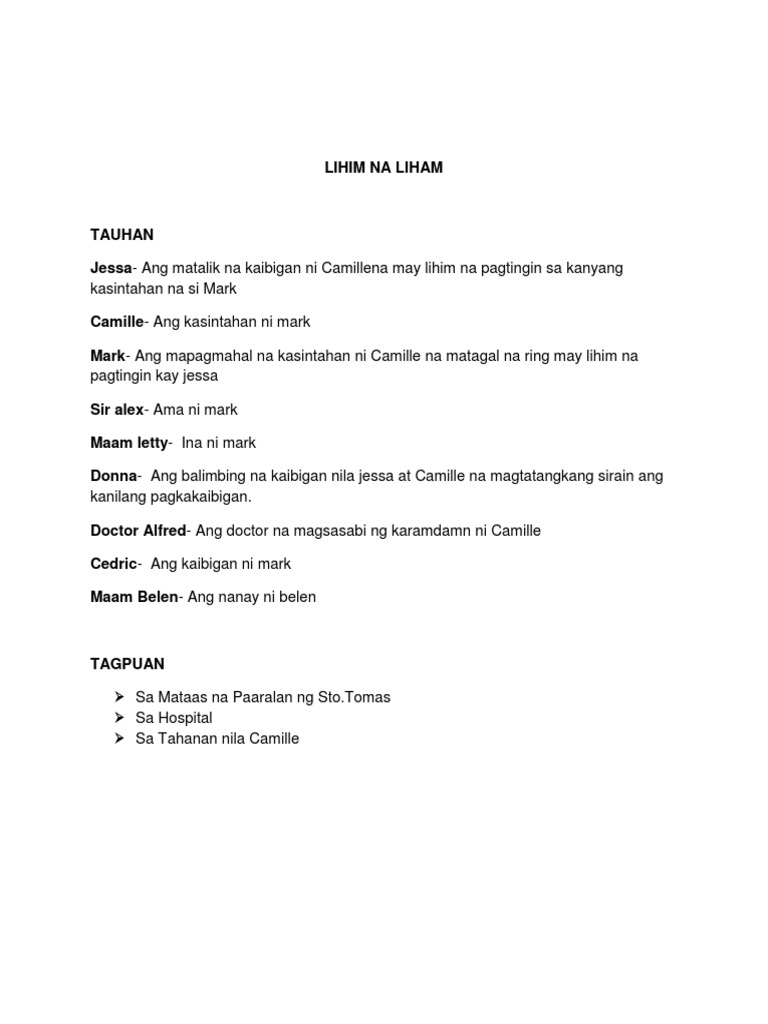 Lihim Na Liham | PDF
