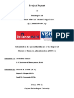 Project Report: Strategies of Reliance Mart & Vishal Mega Mart at Ahemdabad City