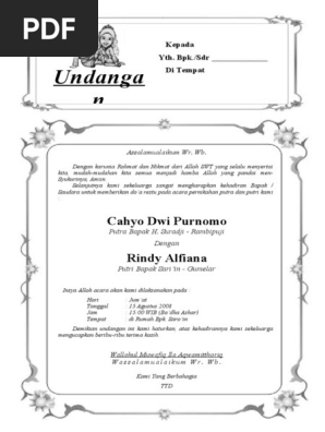 960 Contoh Undangan Walimatul Nikah Terbaru