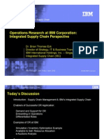 Operations Research at IBM Corporation: Integrated Supply Chain Perspective