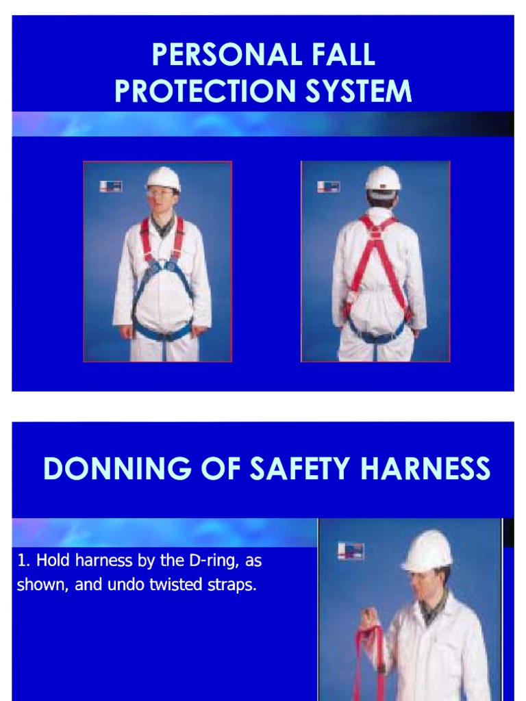 Safety Harness Donning PDF Nature