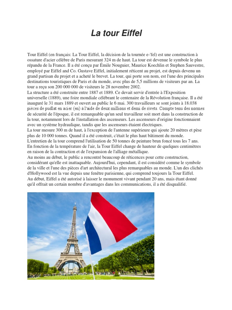 Informations sur la Tour Eiffel | PDF