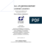 Master's Thesis Report on Industrial Logistics