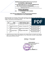 Pengumuman Hasil Seleksi Administrasi Direktur Pt. Way Kanan Makmur Hasil P PDF