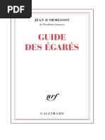 Guide des égarés Jean d'Ormesson Guide des égarés - Jean d' Ormesson - Gallimard - Grand format