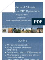Gender and Climate Change in SERD Operations