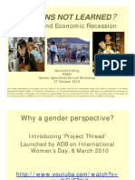 Lessons Not Learned? Gender and Economic Recession