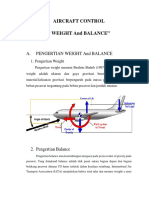 Aircraft Control (Weight & Balance)