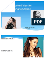 Carte D'identité Aferdita Ariana Grande 2