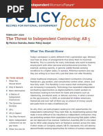 Policy Focus: The Threat To Independent Contracting: AB 5