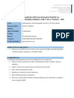 Plano Analitico BioEstatistica AGH3 Laboral e Pos Laboral