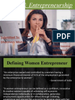 Women & Entrepreneurship: Submitted To: Dharmesh Mishra