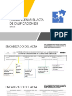 Cómo Llenar El Acta de Calificaciones PDF