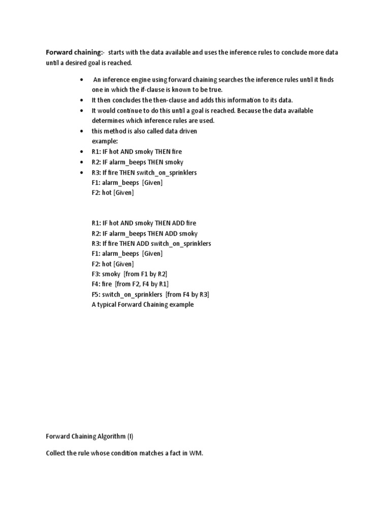 Forward Chaining Explained with Example | PDF | Career & Growth