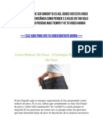 Como Reducir de Peso - 3 Consejos para Reducir de Peso
