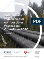 Rapport - Subventions fédérales aux combustibles fossiles au Canada en 2020 
