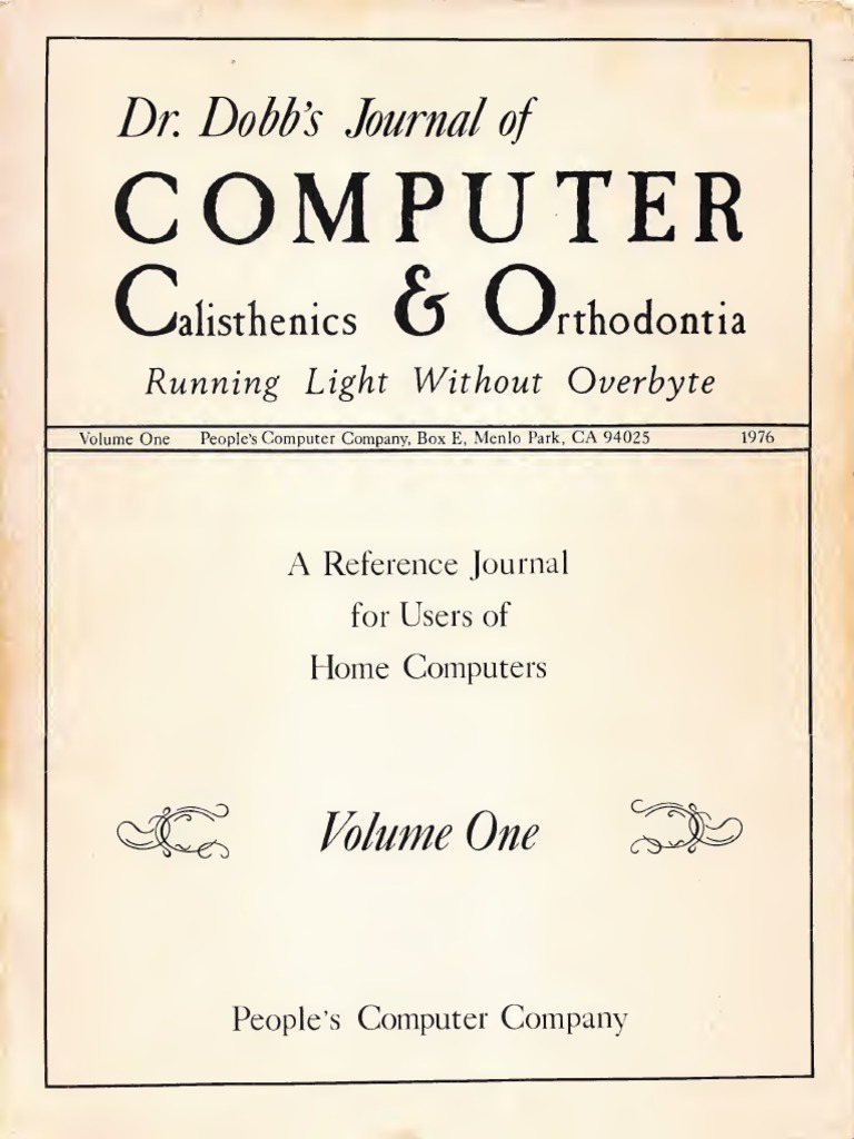 DR Dobbs Journal Vol 01 PDF | PDF | Computer Program