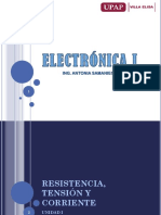 ELECTRÓNICA I - RESISTENCIA, CORRIENTE Y TENSIÓN.pdf