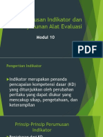 Perumusan Indikator Dan Penyusunan Alat Evaluasi