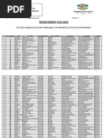 Etat Des Candidats Retenu Au Test Psychotechnique 08 09 19 Pdf