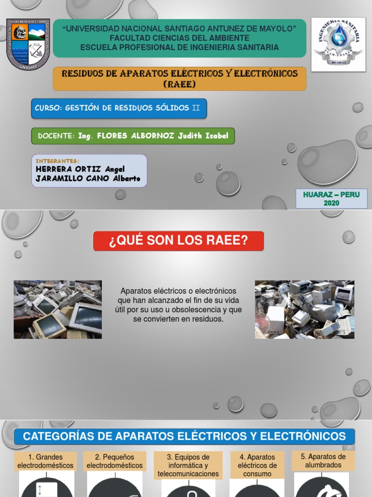 Gestión de Residuos Electrónicos RAEE | PDF | Ciencia y matemáticas