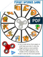 Alphabet Vocabulary Esl Printable Fidget Spinner Game For Kids