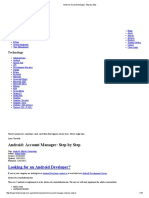 Android Account Manager Step by Step PDF
