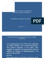 Fuentes de Financiamiento para El Cambio Climatico