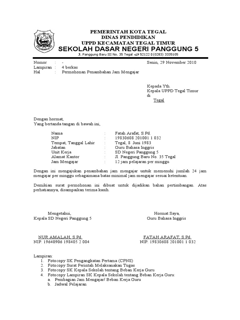 Contoh Surat Rujukan Untuk Permit Mengajar