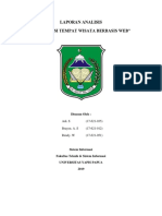 Laporan Analisis - INFORMASI TEMPAT WISATA BERBASIS WEB