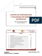 Optimización de costos de perforación y voladura en minería superficial