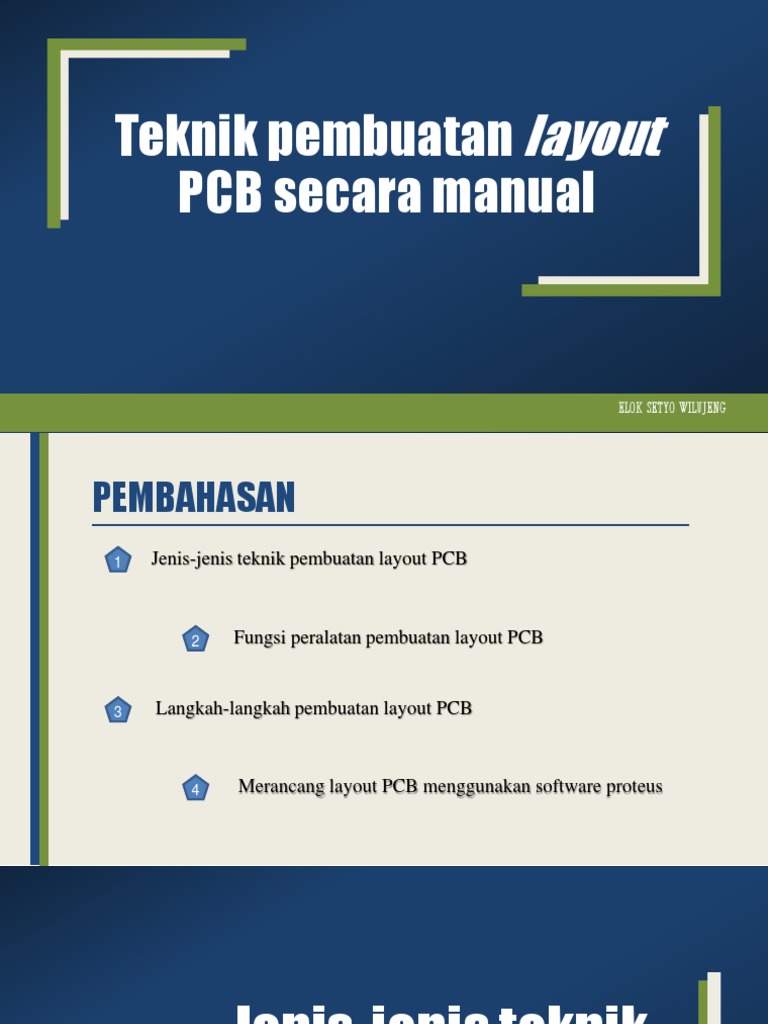 Teknik Pembuatan Layout PCB Secara Manual | PDF