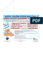 Oferta Diciembre'10 - Enero'11 Hotel Colón Costa Ballena