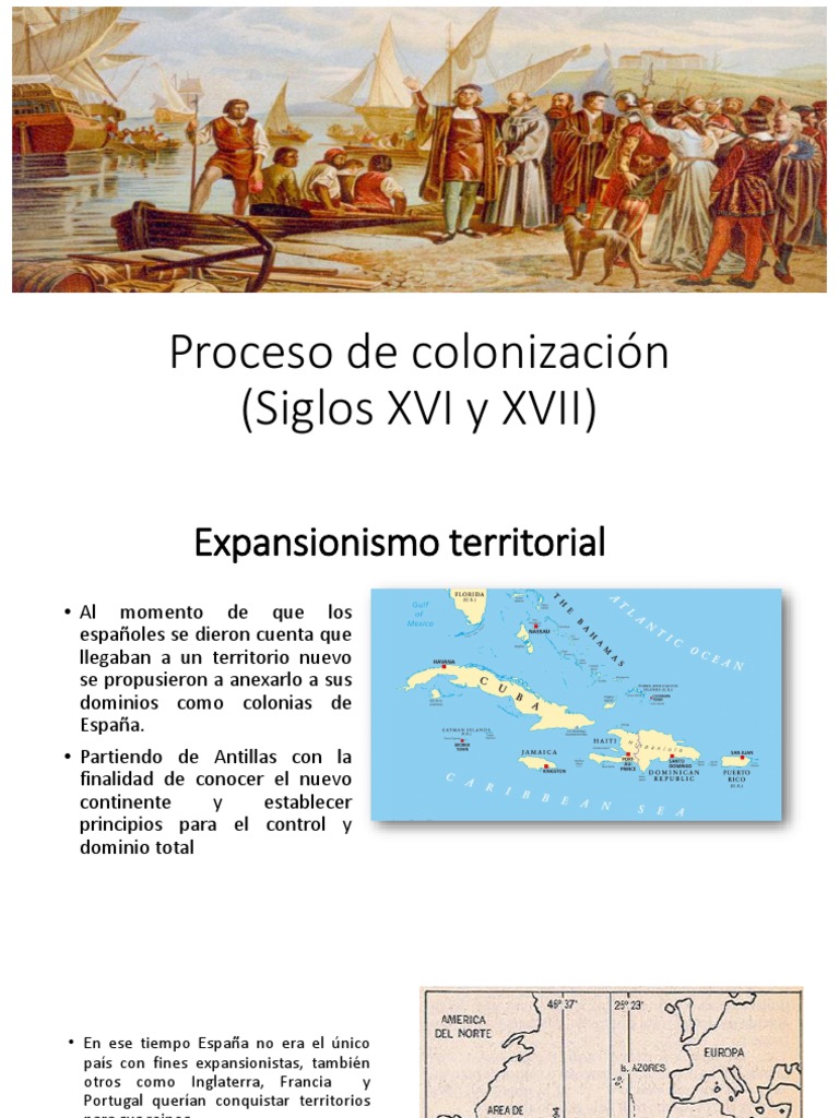 Proceso de colonización (Siglos XVI y XVII Imperio español