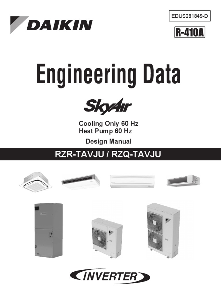 Data Engineering SkyAir Gas R410 PDF | PDF | Air Conditioning | Heat Pump