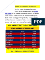 How To Get Free Matka Tips Today From Sattamatka?