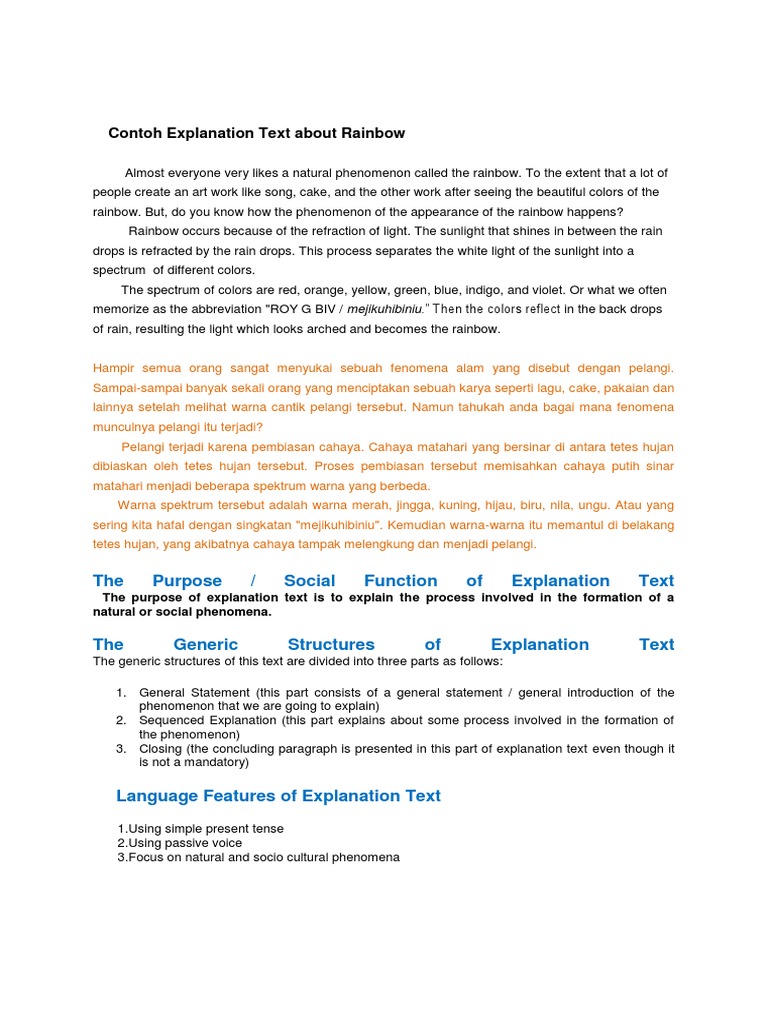 Contoh Explanation Text About Social Phenomena Soal Tematik